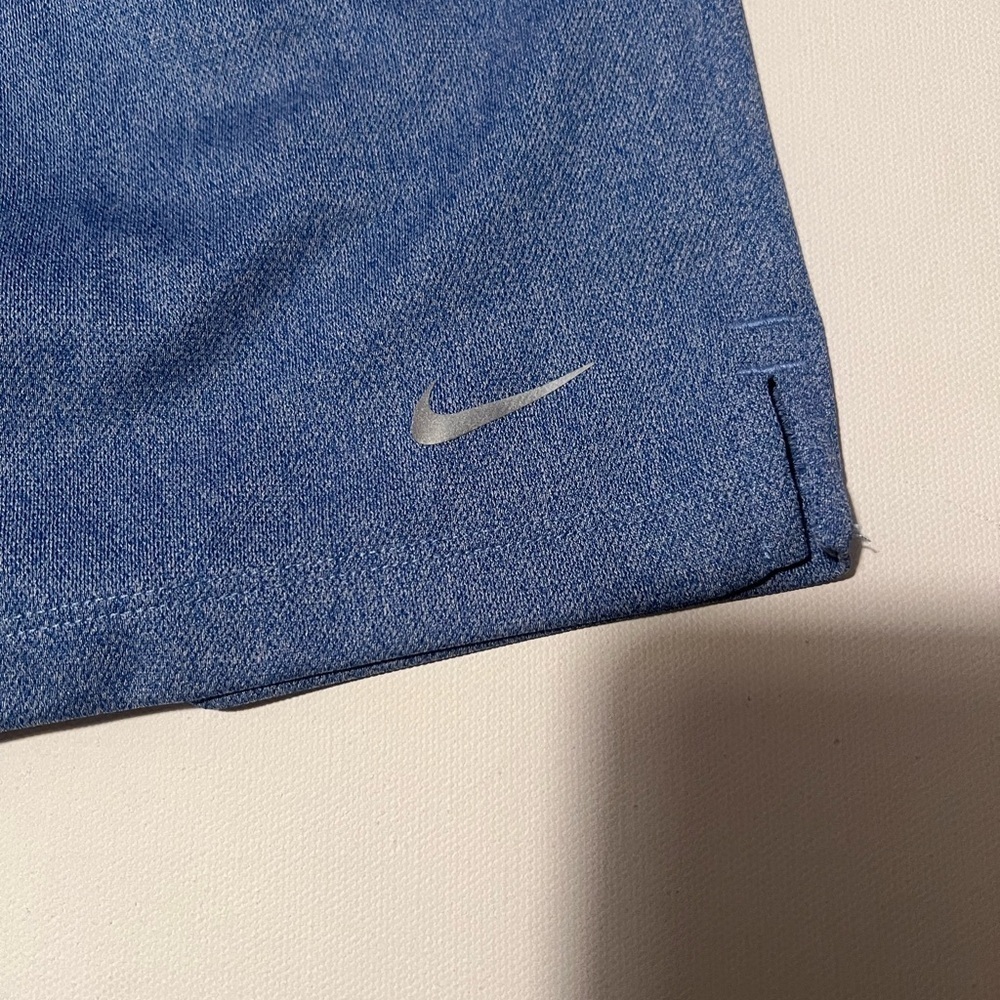 NWT NIKE Women's Large Running Yoga Shorts Blue with Draw String (F2) - Picture 2 of 7